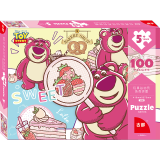 迪士尼（DISNEY）100片拼图玩具 冰雪奇缘公主儿童拼图玩具(古部盒装拼图)生日礼物 100片草莓熊11DF1001830
