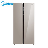 美的(Midea)521升 风冷无霜对开门双开门冰箱纤薄机身保鲜节能低音冷藏冷冻电子控温 BCD-521WKM(E)