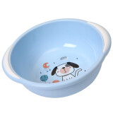 日康(rikang) 婴儿洗脸盆宝宝清洁盆用品加厚RK-3683 蓝