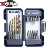BLU-MOL博锋 镀钛钻头 六角批头套装 磁性钻头 磁性六角套筒 30件套 &
