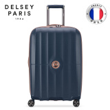 DELSEY戴乐世行李箱万向轮旅行箱24英寸托运密码箱扩容 海军蓝 2087