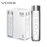 芙丝（VOSS）挪威进口饮用天然泉水(深层自流)375ml*6瓶(玻璃瓶)礼盒装