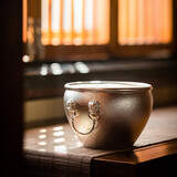 银阔 蟠龙工艺 高档礼品 收藏品 足银摆件 门海 煮茶  吉祥缸 