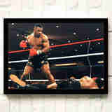 狼天影  拳王迈克泰森海报墙贴画拳击格斗搏击装饰挂画励志贴纸可定制 拳王泰森22 40*60cm框+海报