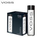 芙丝（VOSS）挪威进口苏打水气泡水(含气)375ml*6瓶(玻璃瓶)礼盒装