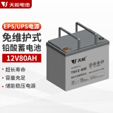 天能蓄电池12V80AH储能铅酸免维护电池TN12-80E UPS/EPS电源专用外接电瓶