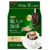 悠诗诗（UCC）日本进口 职人挂耳咖啡粉深厚浓郁112g滴滤速溶纯黑咖啡16杯