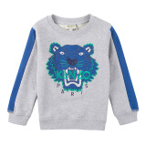 高田贤三 KENZO KIDS 奢侈品童装 男童灰色棉质虎头卫衣 KN15668 25 4A/4岁/104cm