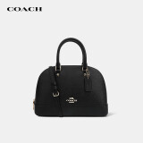 蔻驰COACH 奢侈品 女士贝壳包单肩手提包皮质 黑色 F27591IMBLK【品牌授权 官方直供】