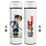 动漫怪盗基德柯南不锈钢保温水杯 名侦探保温杯 学生杯子带滤网泡茶杯 柯南-E 智能显温盖 500ML