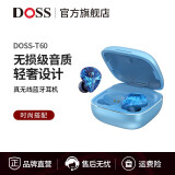 DOSS T60真无线蓝牙耳机入耳式ENC通话降噪低延迟超长续航男女士适用于苹果华为OPPO 梦幻蓝