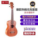 竹霖生ukulele尤克里里乌克丽丽21英寸原木民谣小吉他