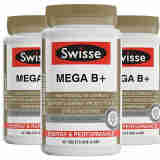 【澳洲直邮】Swisse  B+ 高强度复合维生素B族b2 保持精力 3瓶装