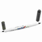 三菱uniPA-121T/153T小双头记号0.4+0.9m单头白板笔1.8-2.2mPWB-202 PD-153T黑色 6支装