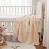 睡眠博士（AiSleep）宝宝柔软毯 婴儿盖毯 新生儿包巾 浴巾 6层纱布毯 毛巾 盖被 多用毯 米色