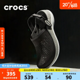 crocs卡骆驰洞洞鞋男女拖鞋轻便耐磨休闲鞋LiteRide闪电鞋|206708 黑色/石板灰-0DD 41/42(260mm)