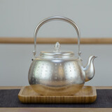 银阔蟠龙工艺 高档礼品 收藏品 足银茶具 煮水 烧水  宝袋形心经银壶M