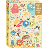 古部古部 成人拼图玩具1000片-动物园(带图纸)成人拼图玩具减压礼物 动物园蓝卡纸1AF01K3275