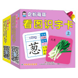 企鹅萌萌 3-6岁幼儿启蒙早教认知卡（全2册）3D立体有声书 看图识字 上+看图识字 下