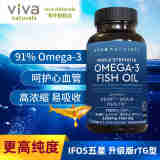 Viva美国进口高纯度rTG深海鱼油DPA天然omega3欧米伽3软胶囊90粒