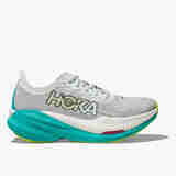 Hoka One One女鞋Mach X 2秋冬新款马赫X 2 马拉松专业竞速训练轻便公路女跑鞋 白灰绿frost / electric 40.5