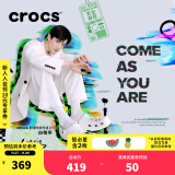 crocs卡骆驰白敬亭同款洞洞鞋拖鞋男鞋一脚蹬经典洞洞鞋女休闲鞋|10001 白色-100(含智必星) 37/38(230mm)
