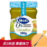 英雄（Hero）英雄Hero不添加蔗糖果酱280g -80%kcal 西班牙进口 面包果酱 李子果酱-保质期2024-3-22