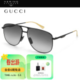 古驰（GUCCI）太阳镜男金属材质黑色镜框 GG0336S 002