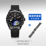 北斗手表Astrolink P卫通混合智能腕表太阳能血氧ECG离线支付商务表男 Astrolink P-陶瓷版-枪色+钛带