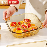 康宁餐具 耐热玻璃烤盘2.3L方形琥珀色鱼盘餐盘蛋糕披萨焗饭盘礼盒装