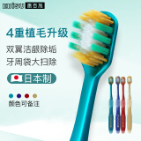 惠百施（EBISU）日本进口四重植毛牙刷中毛宽头奢护齿间成人牙刷深层清洁牙缝刷 奢密精护四重软毛 1支