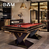 BVM盖茨比台球桌标准成人家用桌球台美式黑八花式九球高端二合一 9尺