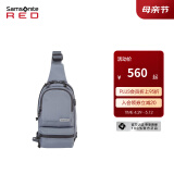 新秀丽新款时尚休闲短途出行轻便耐磨斜挎包UF9 深灰色-斜挎包-3L