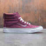 万斯（VANS）男鞋新款SK8-Hi Slim Zip纯色高帮日常简约休闲板鞋帆布鞋 burgundy / port royale 36