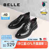 百丽职场通勤商务皮鞋男2025春新牛皮经典正装鞋8QC01AM5 黑色 42 (260mm)