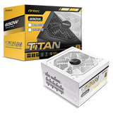 安钛克BP750 金牌直出电源  泰坦TiTAN系列TP650 TP750金牌全模组电源 搭瓦尔基里一体式水冷散热器套装 安钛克TiTAN 650W 金牌全模组电源 白色 搭配 瓦尔基里B360 GT 3.95寸屏幕 白色