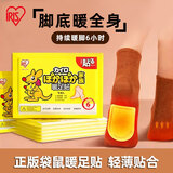 爱丽思（IRIS）袋鼠暖贴宝宝发热贴保暖贴暖身贴手足贴全脚贴暖腹贴腰背贴关节贴 暖足贴*20片/包