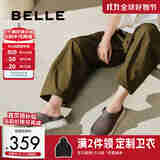 百丽网面透气洞洞鞋男25夏季厚底包头凉拖A1941BH5 卡其色 39 (245mm)