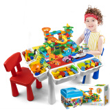 万高（Wangao）儿童玩具大小颗粒兼容乐高积木桌多功能收纳男孩女孩快乐游戏学习桌拼装460145