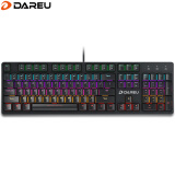 达尔优（dareu）DK100PRO  机械键盘 有线键盘 游戏键盘 104键 混光 全键无冲 电脑键盘 黑色黑轴