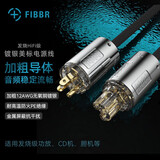 菲伯尔（FIBBR） 冰晶镀银系列 高级净化电源线发烧级 美标 HiFi音响功放连接线 【发烧级冰晶镀银】电源线-2.5米