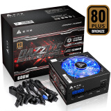 金河田（Golden field）额定600W G6全模组电脑电源（80PLUS铜牌/ATX/宽幅/温控/电压保护）