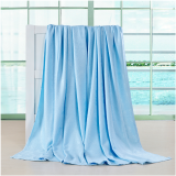 绿诺家纺竹纤维盖毯 单双人夏季空调毯 全竹炭毛巾被 盖毯蓝色 1.5*2.0m