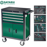 世达（SATA）09925 210件品牌机修工具车组套+4抽屉2门工具车 定制 09925