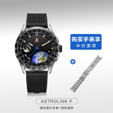 北斗手表Astrolink P卫通混合智能腕表太阳能血氧ECG离线支付商务表男 Astrolink P-陶瓷版银色+钢带