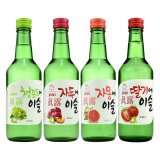 真露（JINRO）韩国进口真露果味烧酒 西柚 青葡萄 草莓 李子 各1瓶