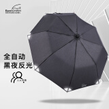 euroschirm 德国进口抗风暴雨伞全自动高密度纤维雨伞高颜值商务男士 反光黑