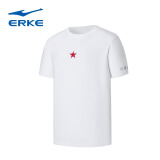 鸿星尔克（ERKE）鸿星尔克短袖2023夏季新款轻便透气凉感圆领运动T恤男11223202166 正白 3XL