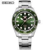 精工（SEIKO）男表 日本原装进口SEIKO5号运动系列绿盘水鬼夜光潜水4R机芯自动机械手表SRPB93J1