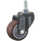 常成（chamcen）2寸轻型丝杆活动咖啡色人造橡胶轮 H4-2350-41H 承重40静音丝杆万向轮 /个 可定制